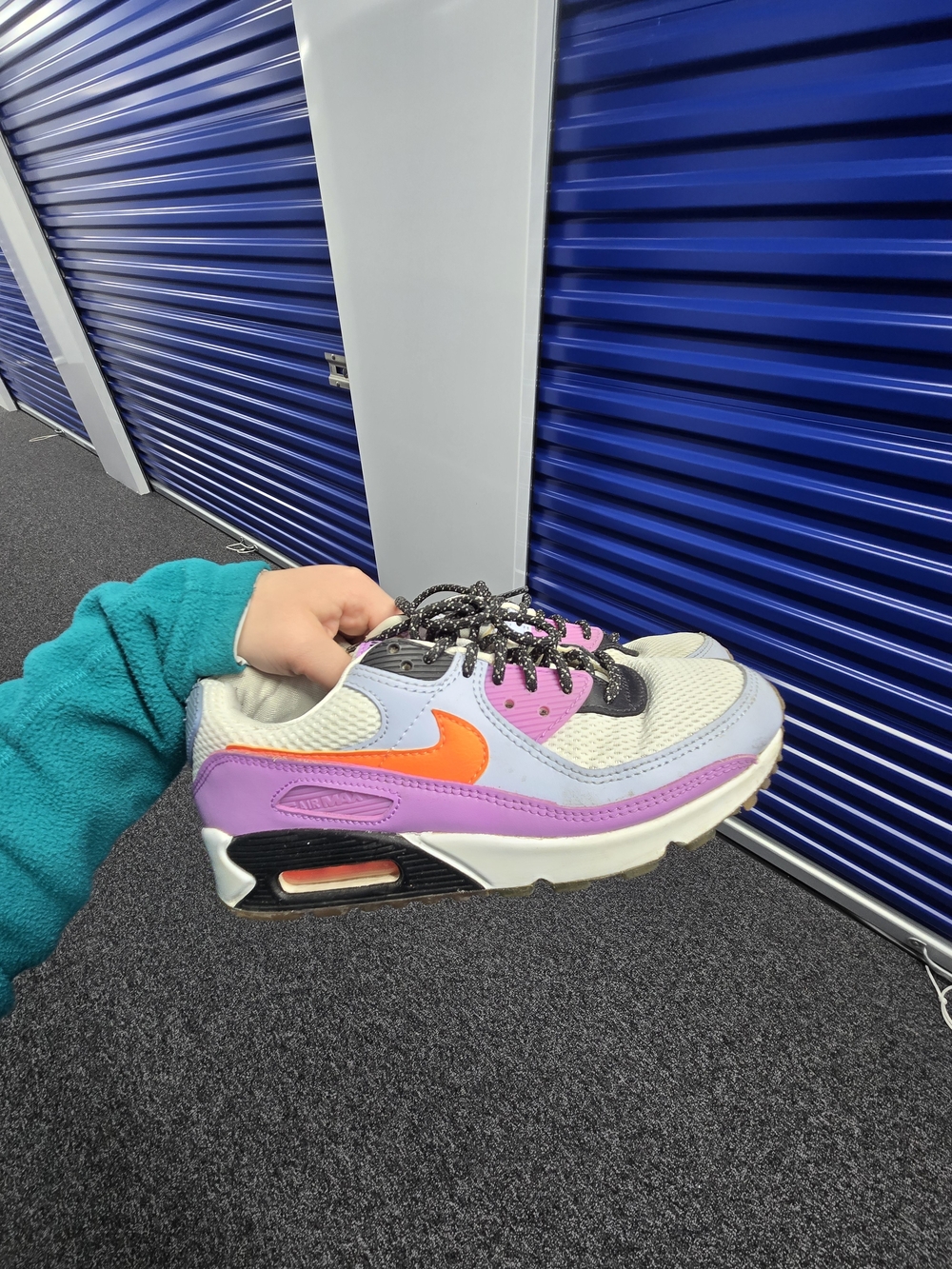 Nike Air Max Colorblock Sneakers - Orange Swoosh & Lavender Panels